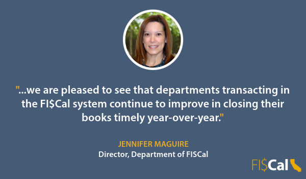 Departments Improve in Closing their Books Year-Over-Year